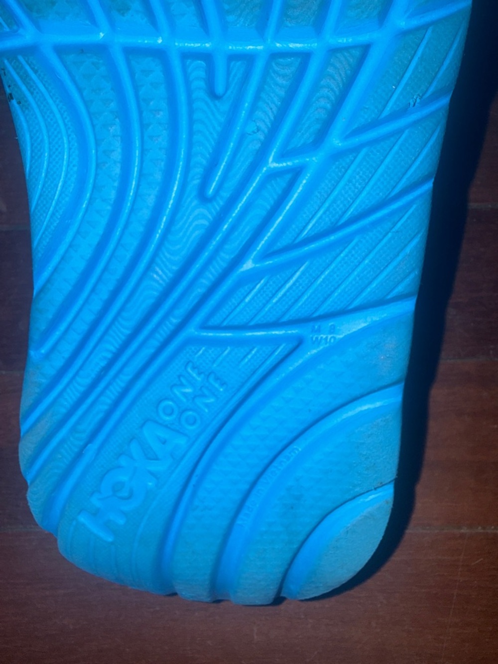 Hoka Men's Black Slide Sandals with Blue Midsoles - Picture 2 of 10